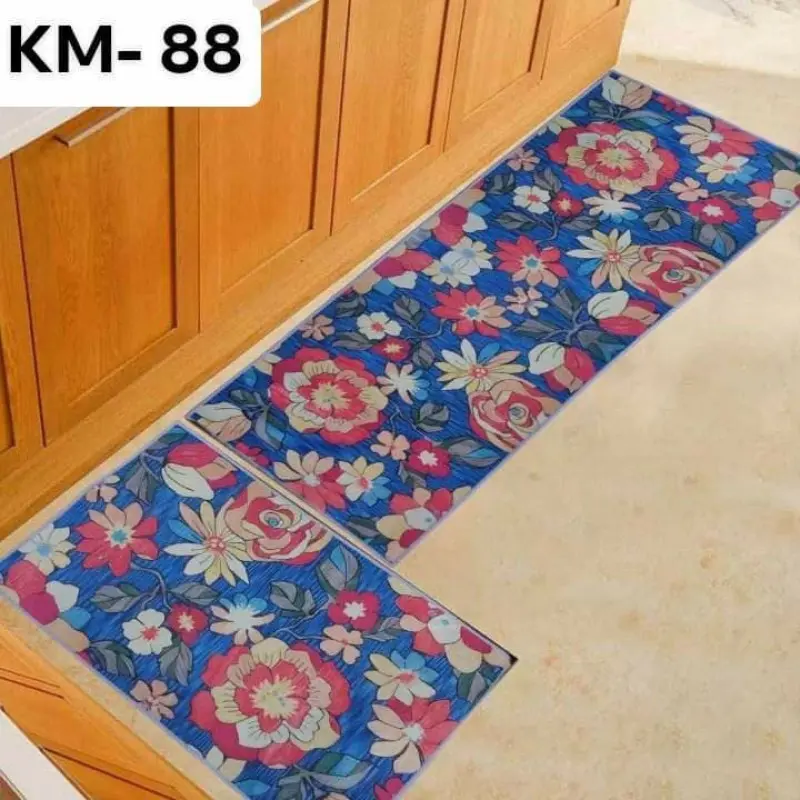 2Pcs Set Kitchen Mat (নন-স্লিপ ফ্লোর ম্যাট)