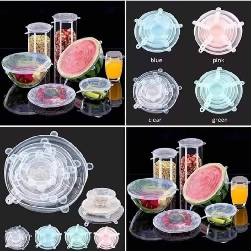 6 pc Silicon Food lid (স্ট্রেচেবল কভার)
