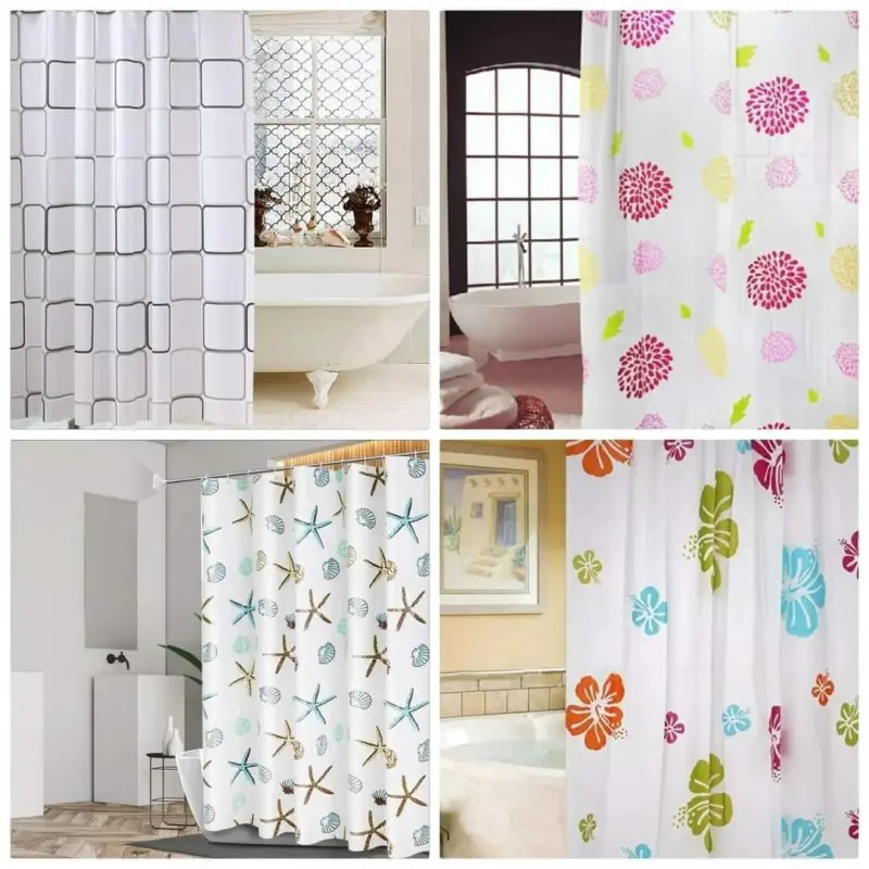 Waterproof Shower Curtain (মোডার্ন বাথরুম শেলফ)