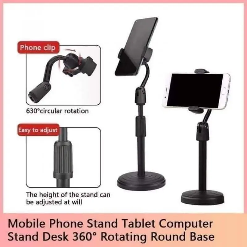 Portable Desktop Mobile Phone Holder Stand 360 Rotate ( পোর্টেবল ডেস্কটপ মোবাইল হোল্ডার স্ট্যান্ড )