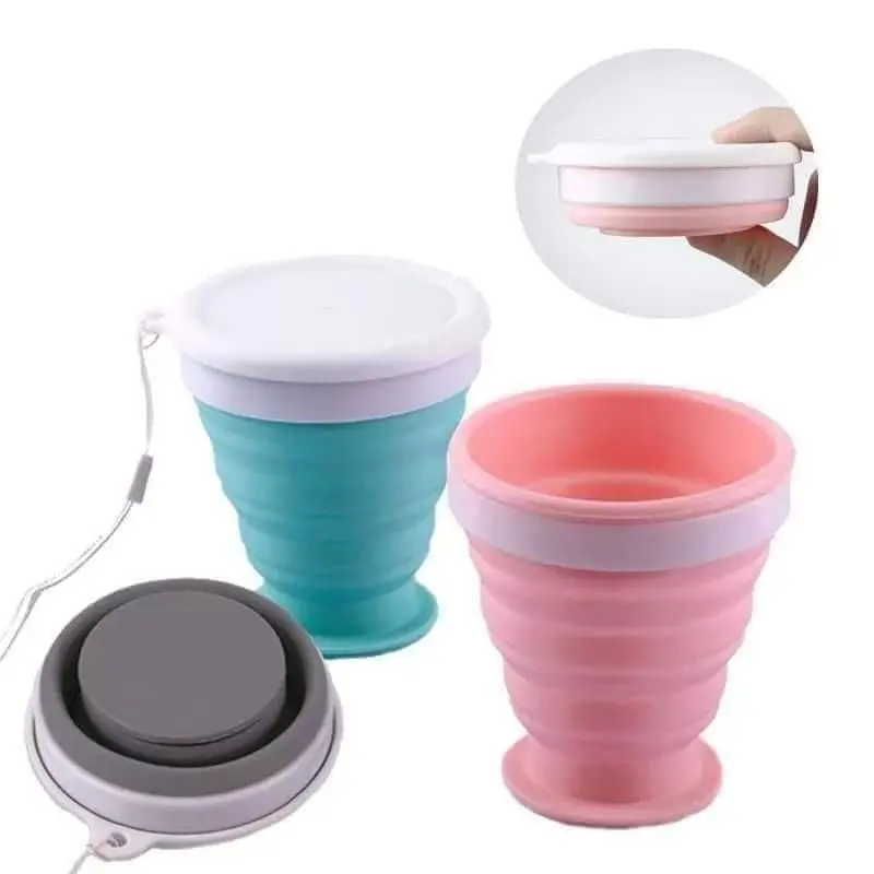 Travel folding silicone cup (পোর্টেবল কলাপসিবল কাপ)